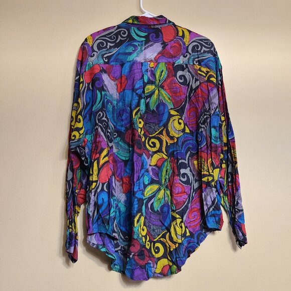 DIANA MARCO DRESS top AMAZING ARRAY OF COLORS TOP MADE IN INDIA SIZE 22 - Picture 4 of 5